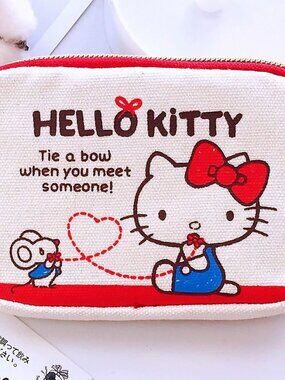 Sanrio Hello Kitty Joey "Tie a knot when you met someone." Pouch